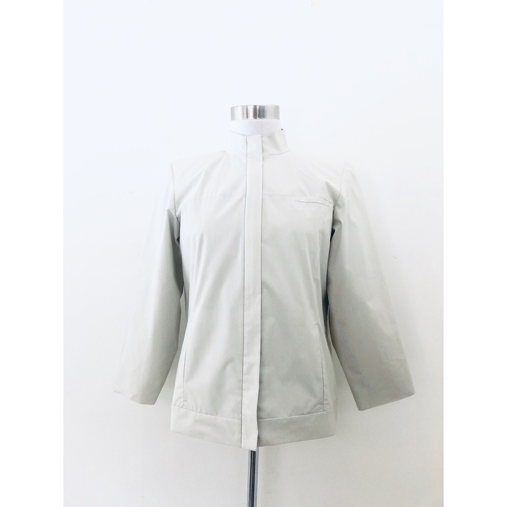 Spring Brooks Brothers Light Weight Oatmeal Jacket Womens Sz XS 3/4 Sleeve